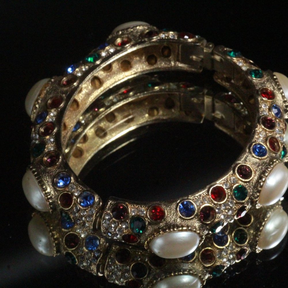 Sphinx Unsigned Runway Couture Multicolor Faux Pe… - image 5